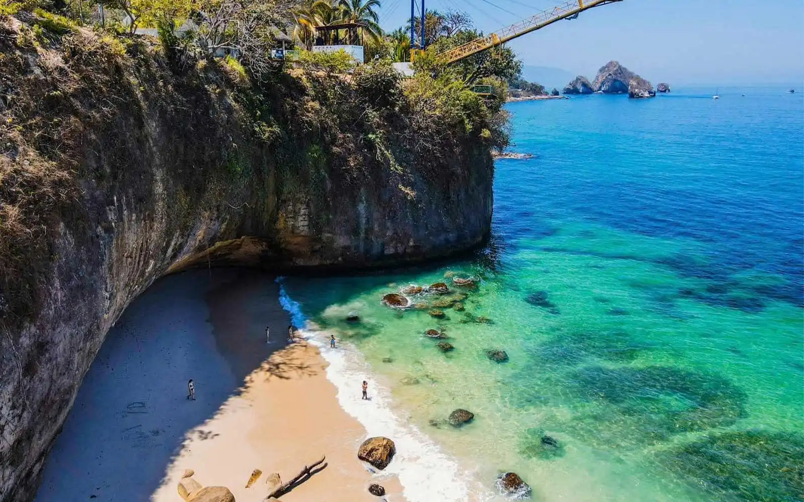 Scenic view of El Paredón Beach near Mismaloya, south of Puerto Vallarta