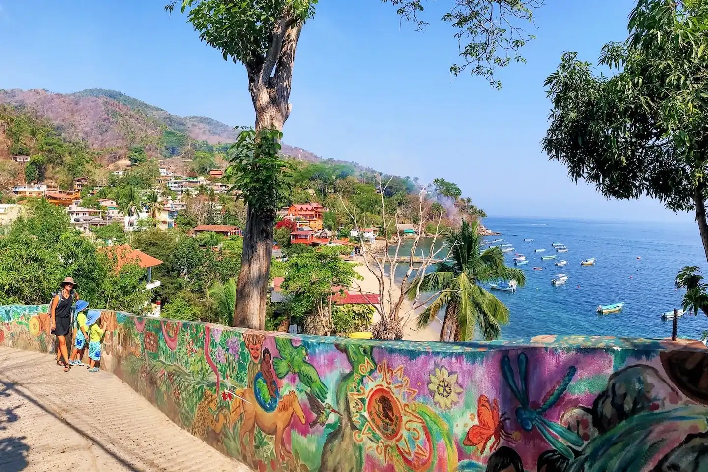 Beautiful bay and sandy beach in the picturesque coastal village of Yelapa, Jalisco